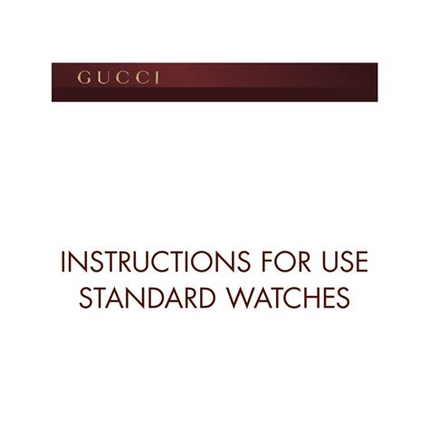 gucci watch instructions